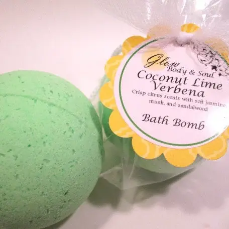 Coconut Lime Verbina  Bath Bomb